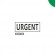 Клише штампа "Urgent" (зелёное - среднее) с рамкой
